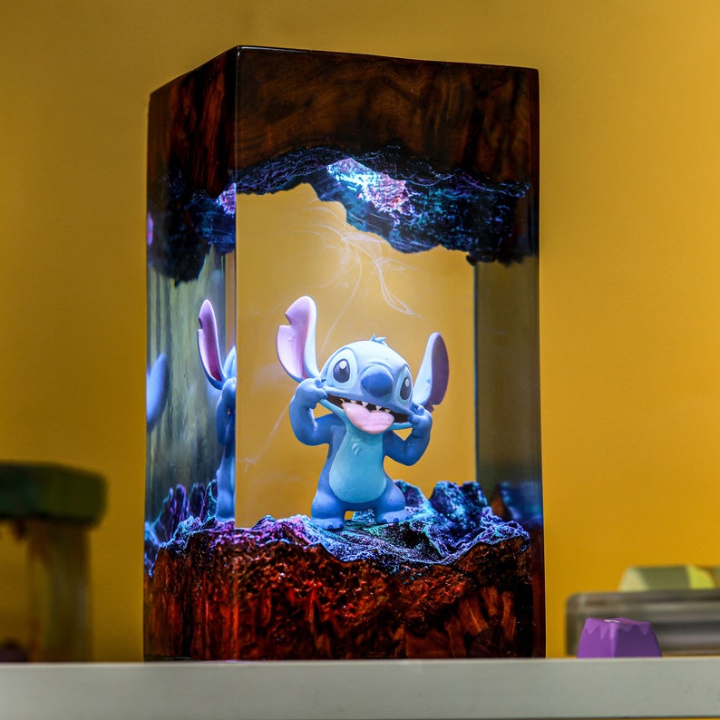 Cute Stitch Epoxy Night Light