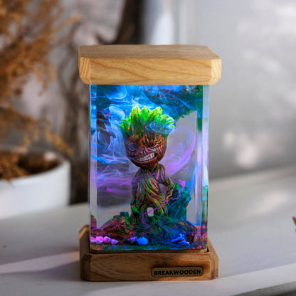 Groot Superhero Resin Lamp