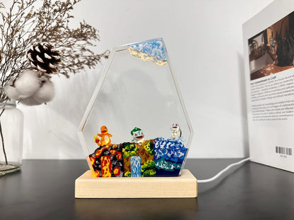 Bulbasaur Pokemon Resin Epoxy Lamp, Night Light