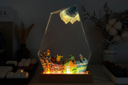 Pikachu Pokemon Resin Epoxy Lamp, Night Light