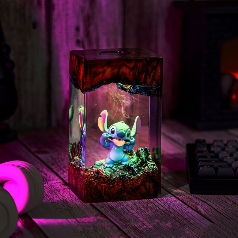 Cute Stitch Epoxy Night Light