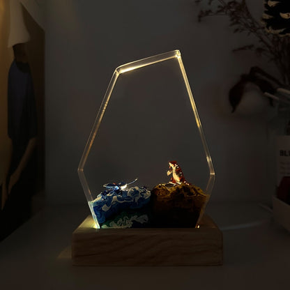 Rayquaza Kyogre Groudon Pokemon Resin Epoxy Lamp, Night Light