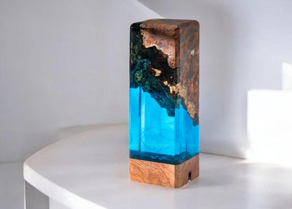 DEEP BLUE OCEAN Resin Epoxy Lamp