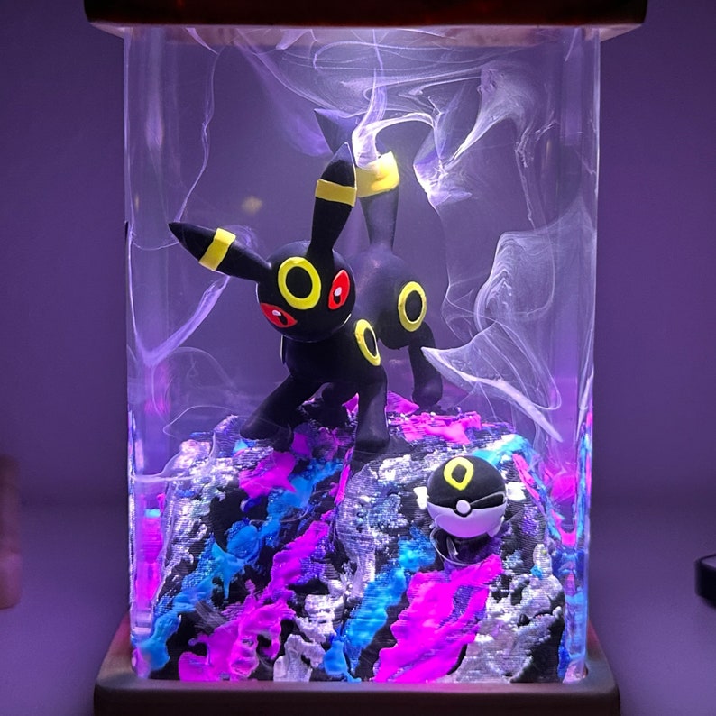 Umbreon Resin Epoxy Lamp, Night Light