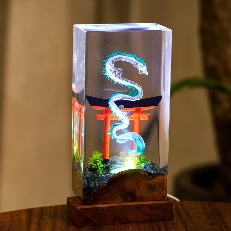 Dragon Torii Gate Night Light Japanese