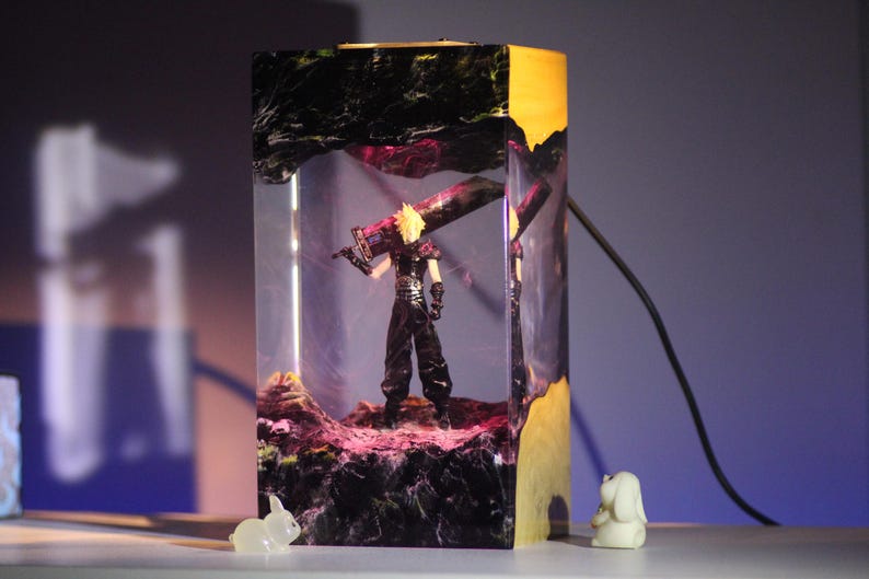 Cloud Strife Epoxy Resin Lamp