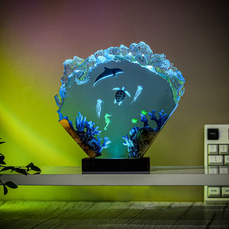 Mermaid in Coral Reef Night Light