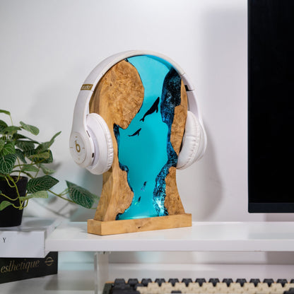 Headphone Stand Whale Epoxy Lamp