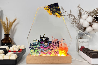 Umbreon Pokemon Resin Epoxy Lamp, Night Light