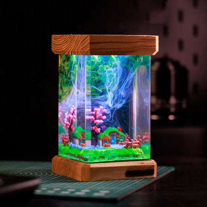 Village Landscape Resin Lamp