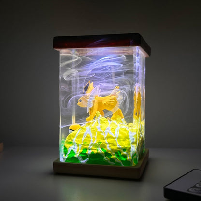 Jolteon Pokemon Resin Epoxy Lamp, Night Light