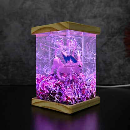 Espeon Resin Epoxy Lamp, Night Light