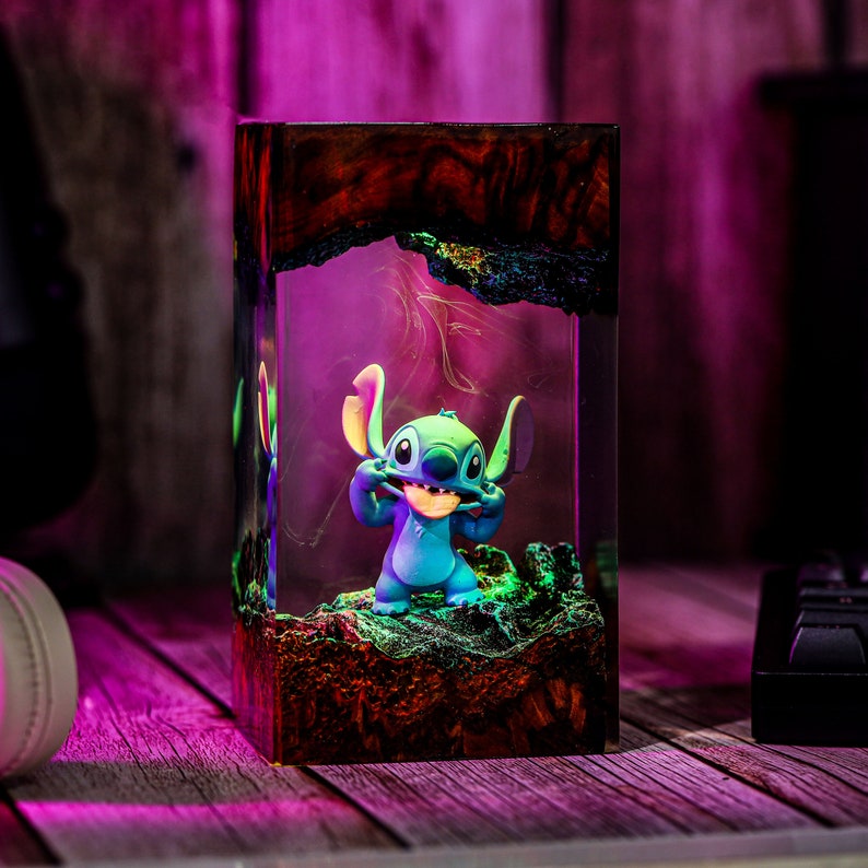 Cute Stitch Epoxy Night Light