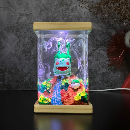 Bulbasaur Pokemon Resin Epoxy Lamp, Night Light