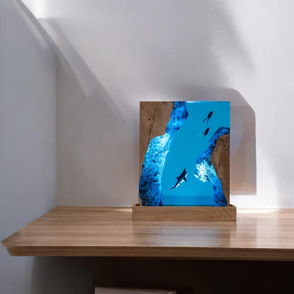 Shark Resin Epoxy Lamp, Night Light