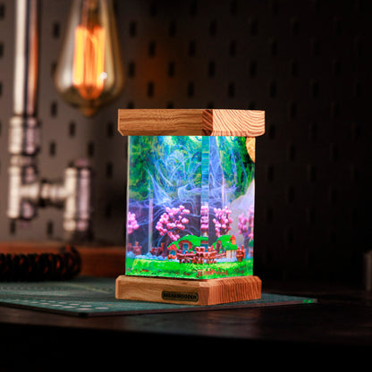 Village Landscape Resin Lamp