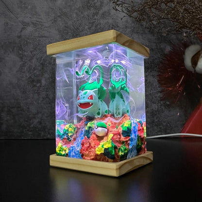 Bulbasaur Pokemon Resin Epoxy Lamp, Night Light