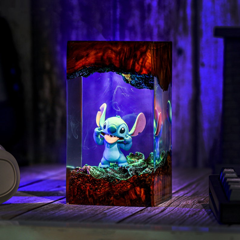 Cute Stitch Epoxy Night Light