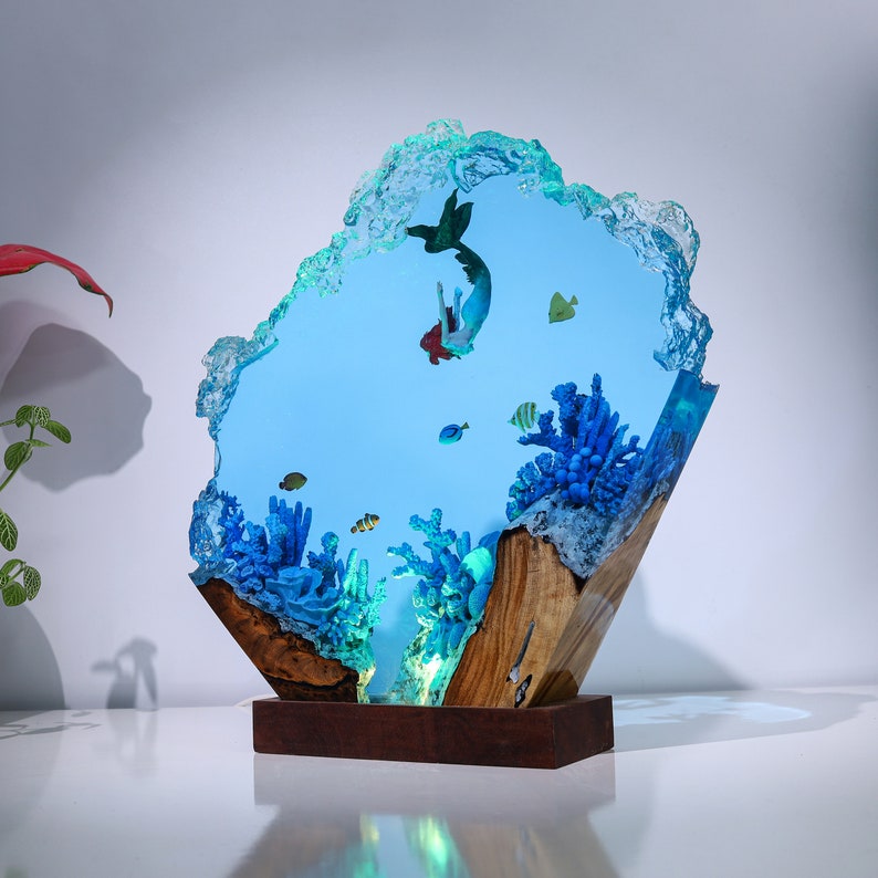 Mermaid in Coral Reef Night Light