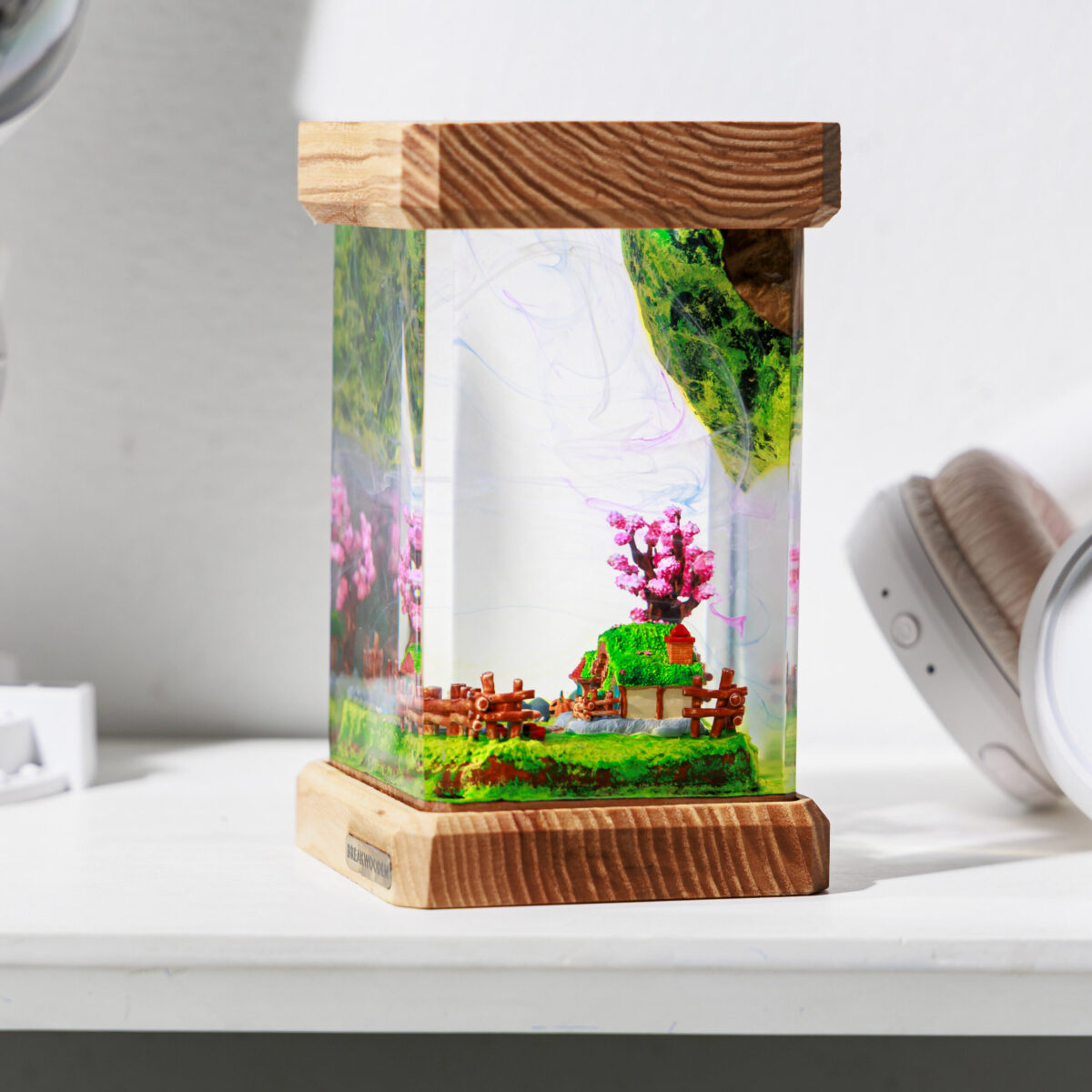 Village Landscape Resin Lamp