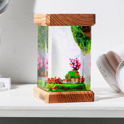 Village Landscape Resin Lamp