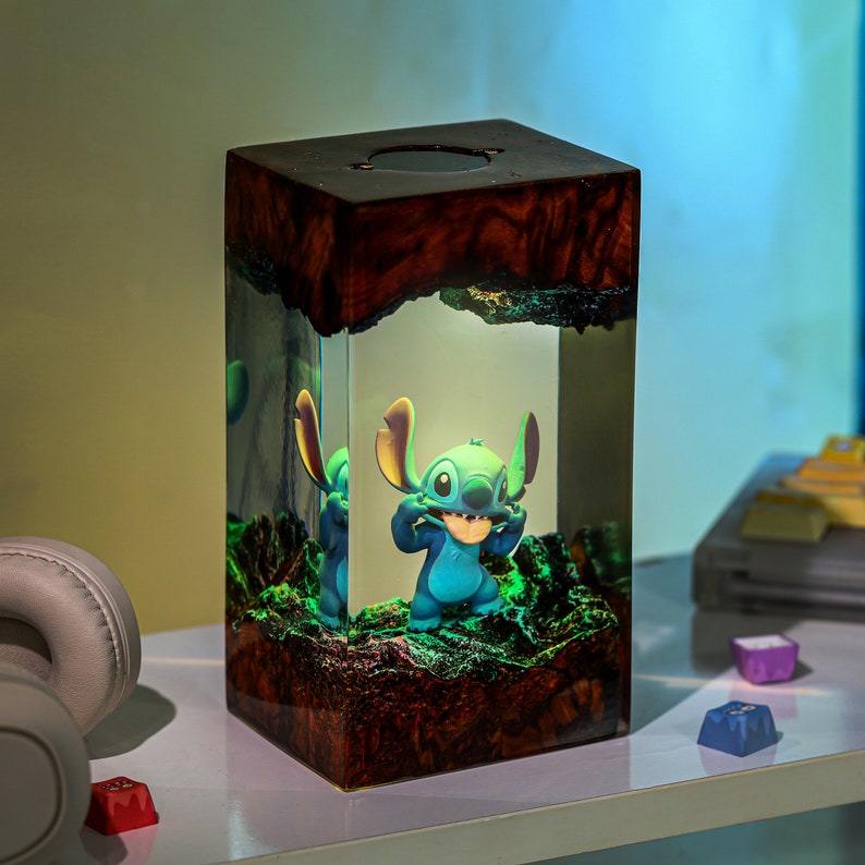 Cute Stitch Epoxy Night Light