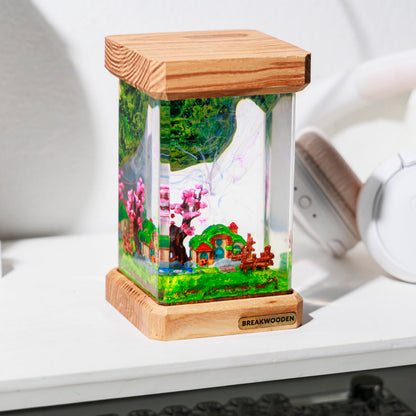 Village Landscape Resin Lamp