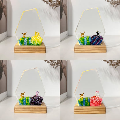 Eevee Evolution Pokemon Resin Epoxy Lamp, Night Light