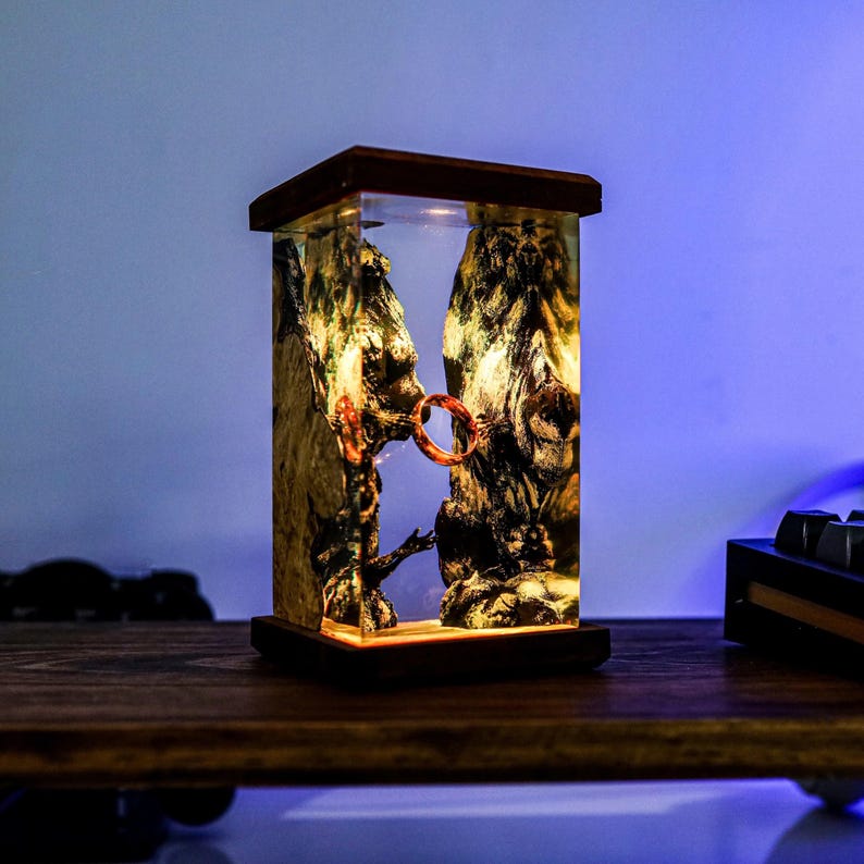 Power Ring Dark LOTR Resin Lamp