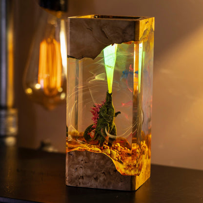 Godzilla Epoxy Resin Lamp