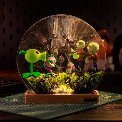 Plants vs Zombie Resin Lamp