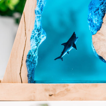 Shark Ocean Resin Epoxy Lamp