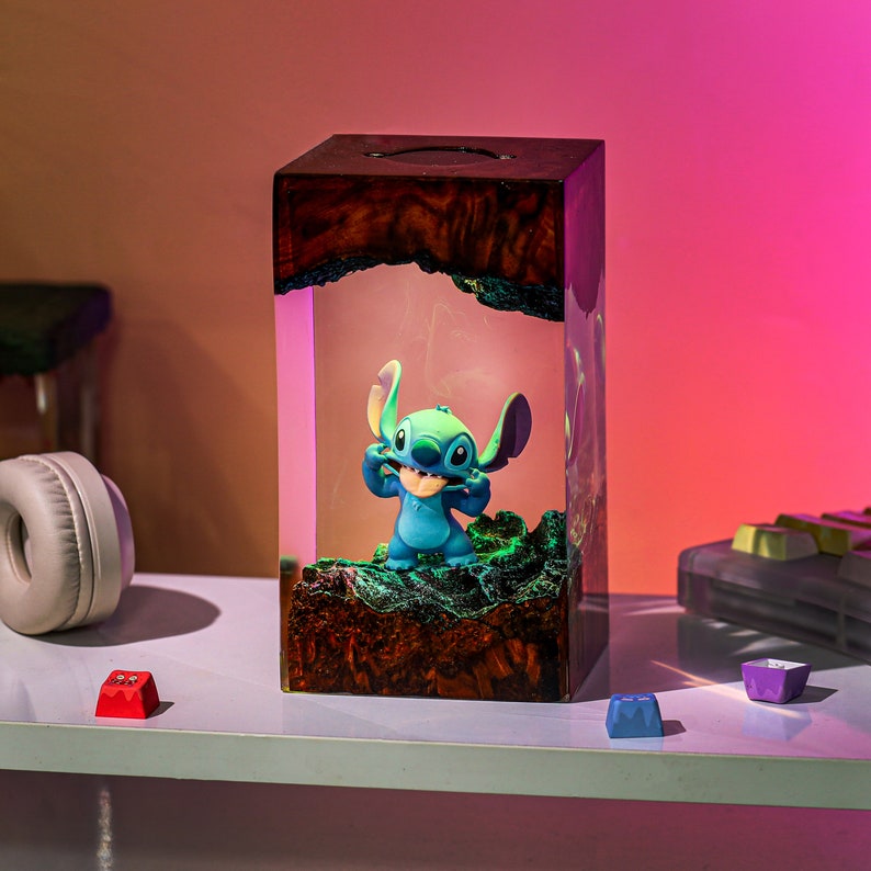 Cute Stitch Epoxy Night Light