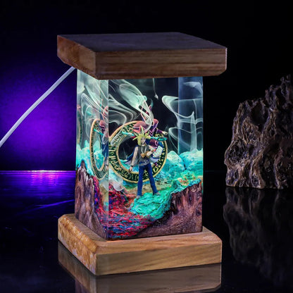 Muto Yugi Dark Magician Yu Gi Oh Epoxy Resin Lamp