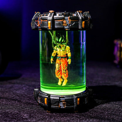 Dragon Ball Goku in a Healing Chamber & Vegeta Resin Lamp