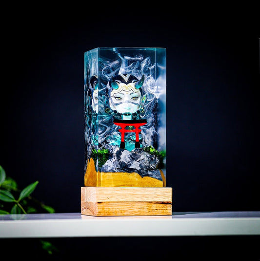 ONI MASK and Torii Gate Japanese Night Lamp