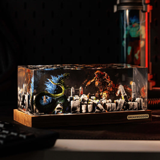 Monster Battle Resin Lamp