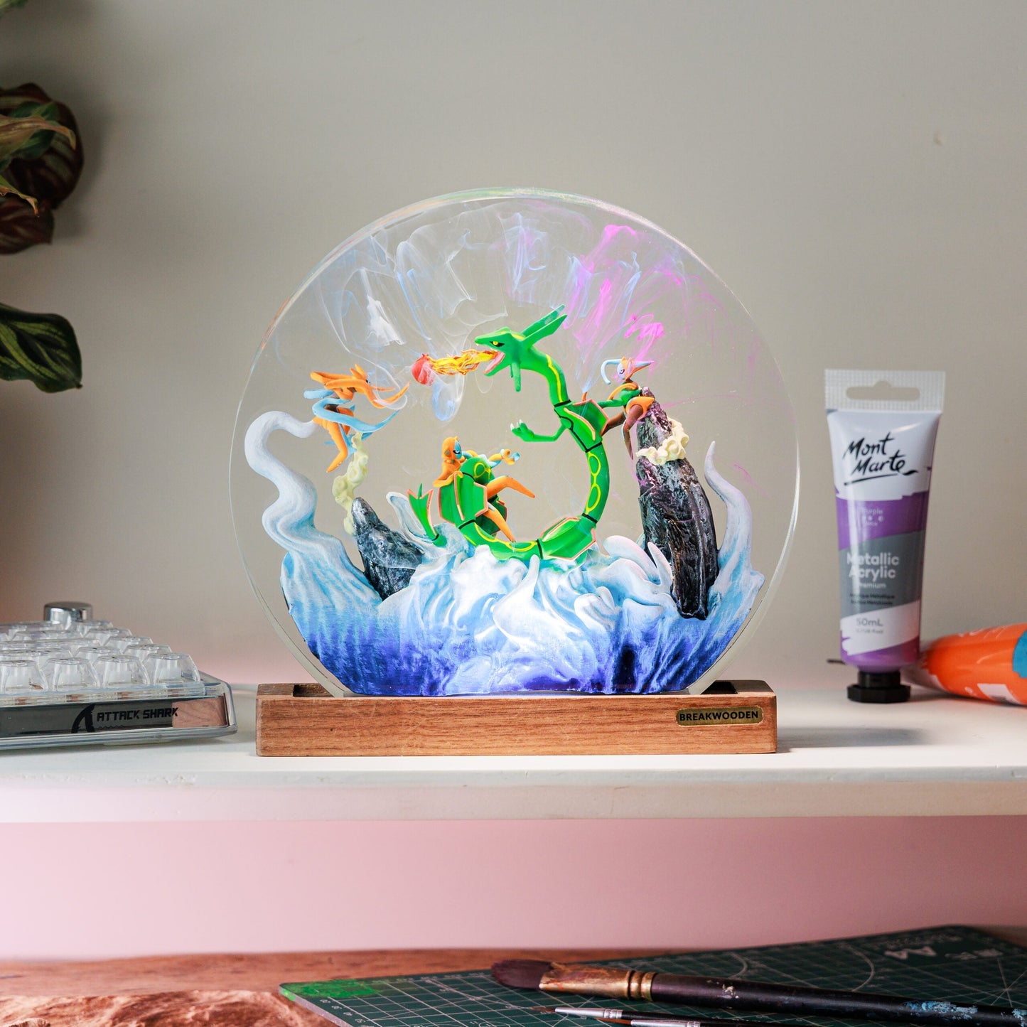 Rayquaza’s Fury Resin Lamp