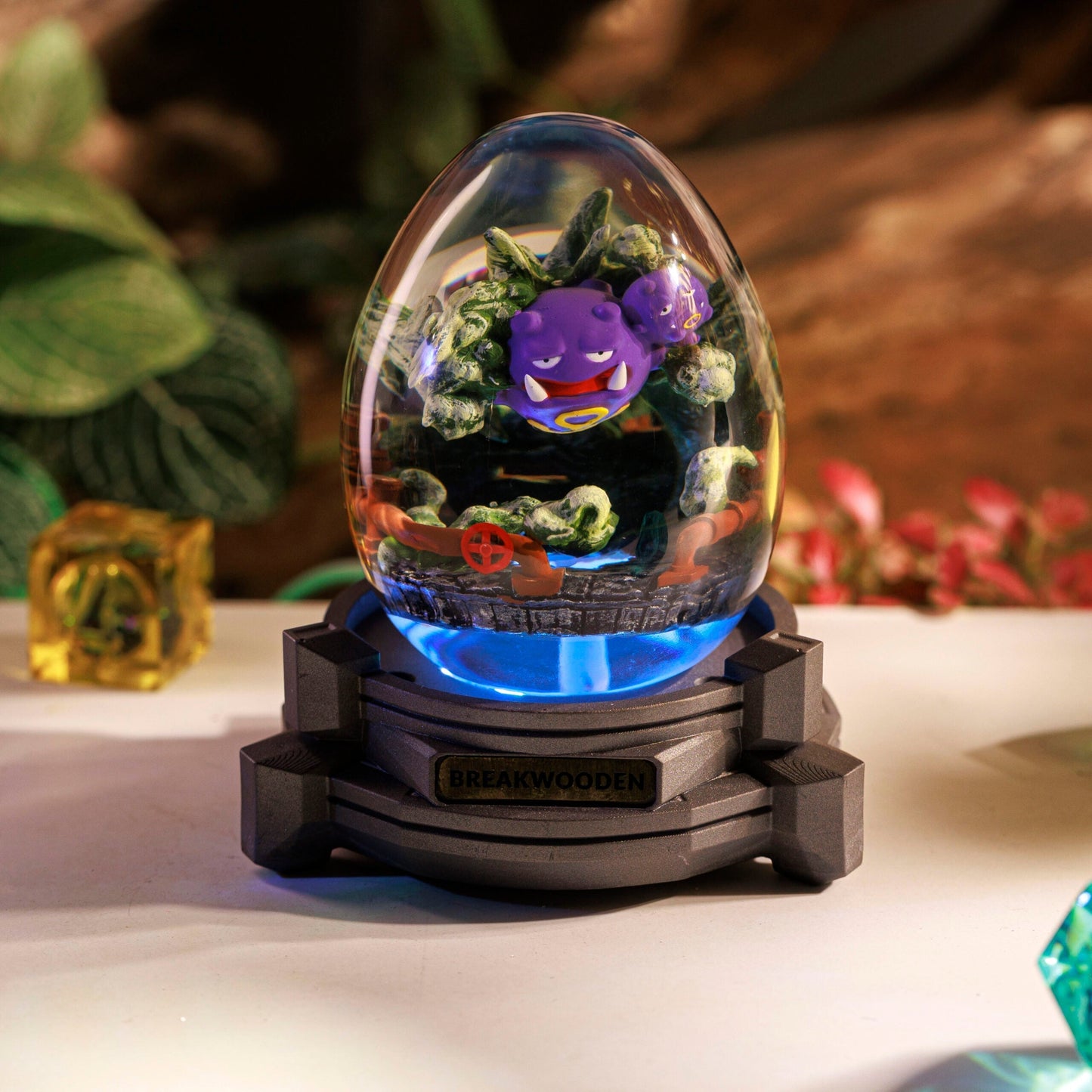 Weezing Pokemon Resin Lamp Egg