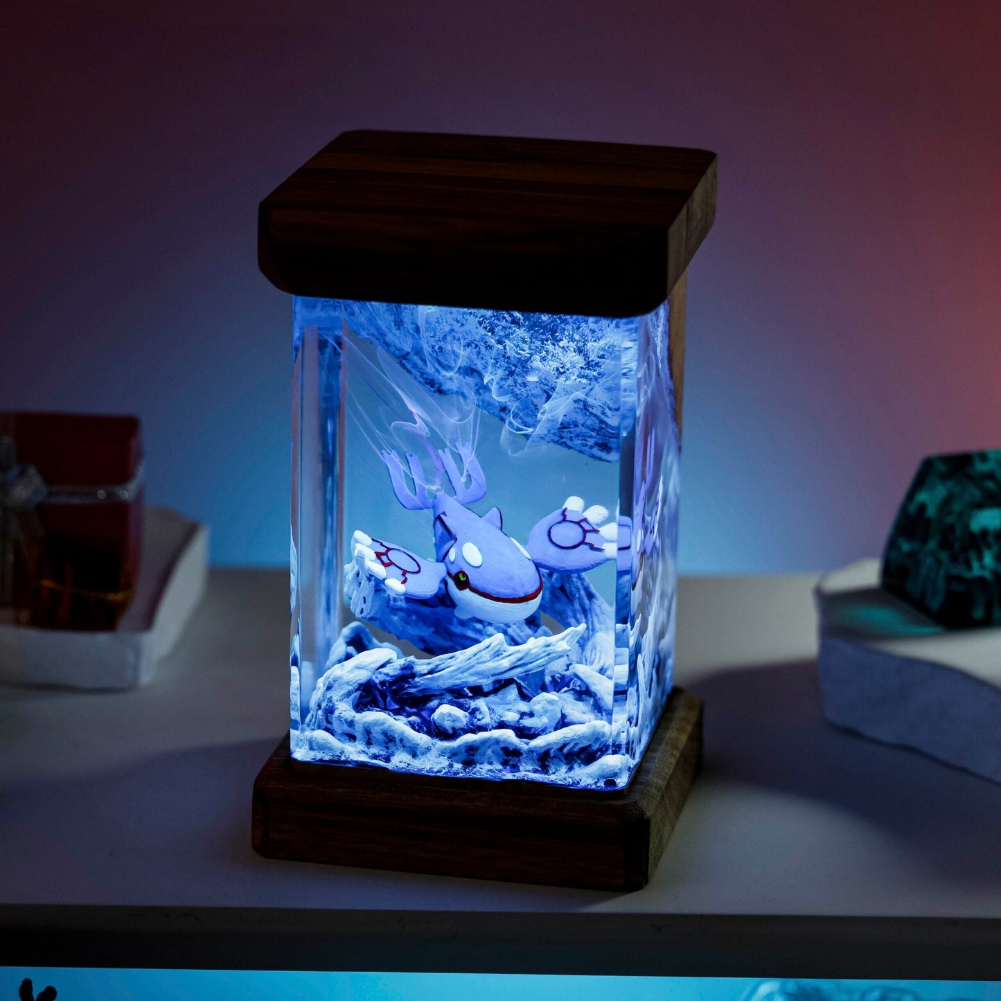 Kyogre Pokemon Resin Diorama Lamp