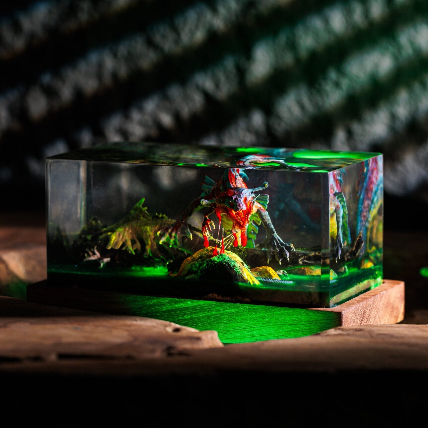 Carnivorous Dinosaur Diorama Resin Lamp