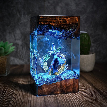 Dark Magician Yu Gi Oh Epoxy Resin Lamp