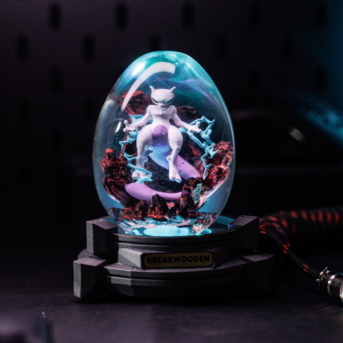 Mewtwo Pokemon Resin Lamp Egg