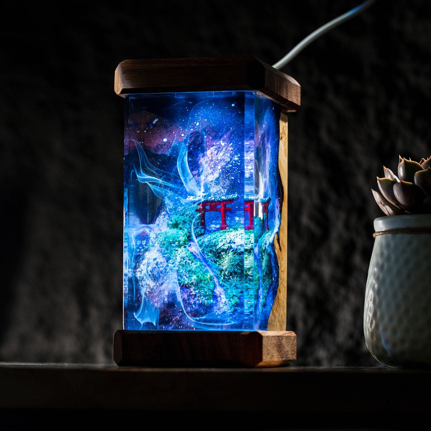 Galaxy Torii Gate Resin Lamp