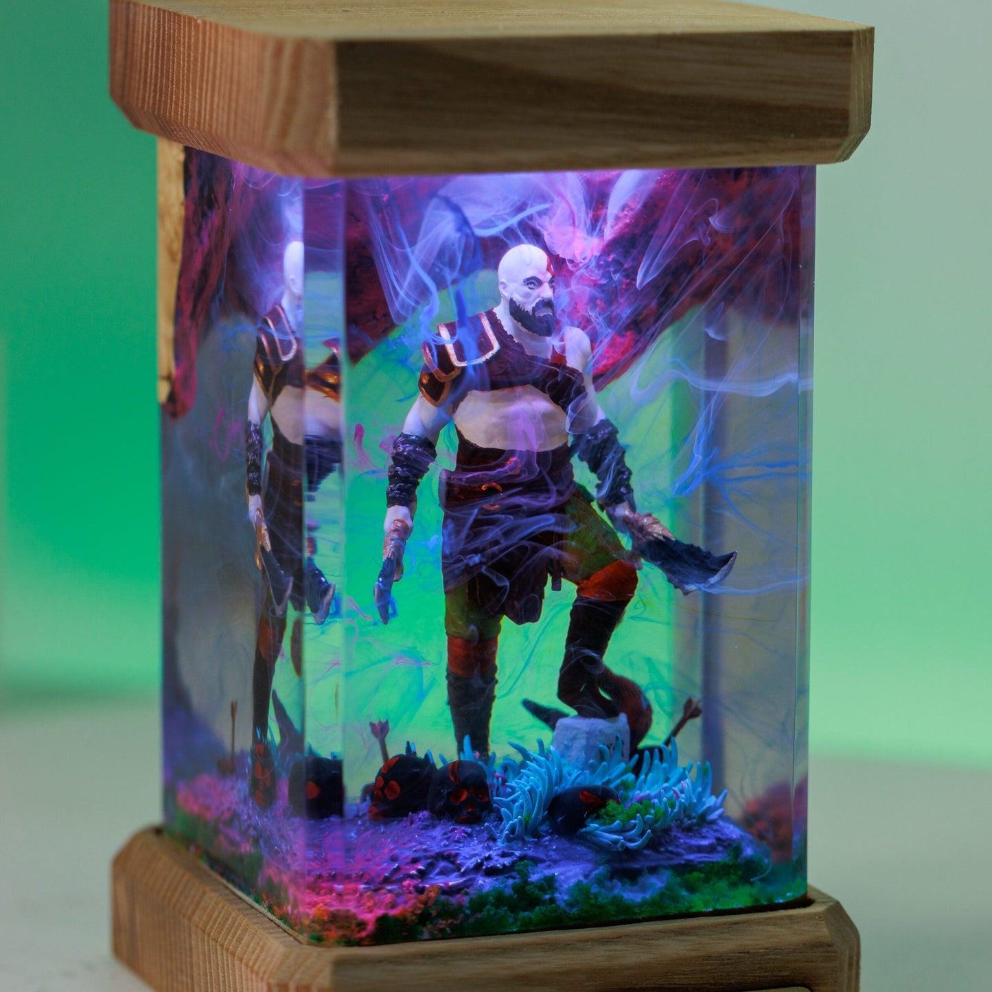 Kratos Custom Resin Lamp