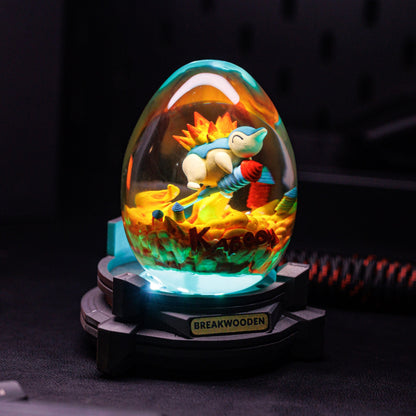 Hinoarashi Pokemon Resin Lamp Egg