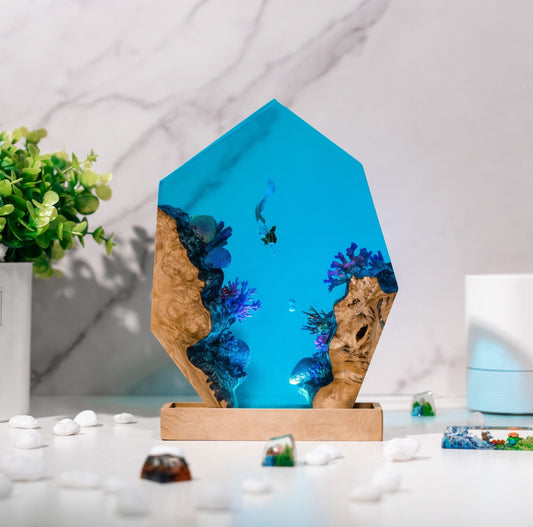 Mermaid Resin Lamp