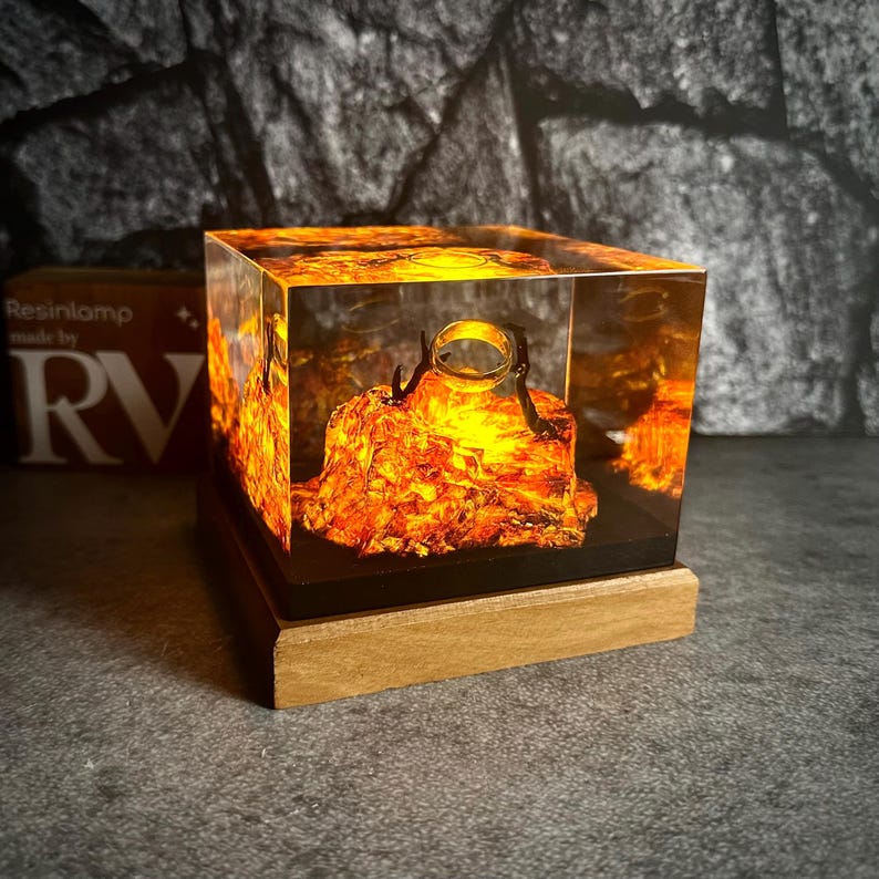 Power Ring Of The Dark Lord Resin Lamp