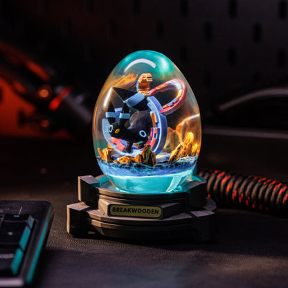 Shiny Umbreon Pokemon Resin Lamp Egg