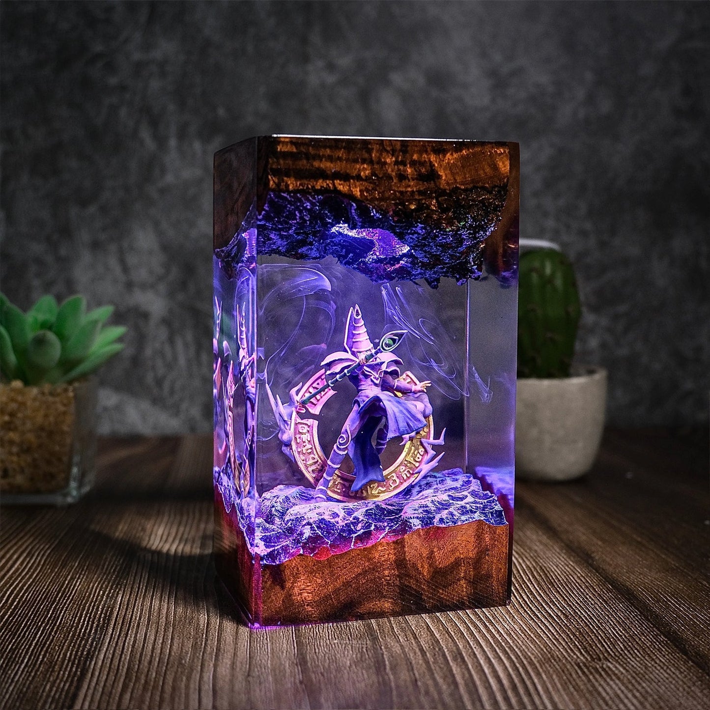 Dark Magician Yu Gi Oh Epoxy Resin Lamp